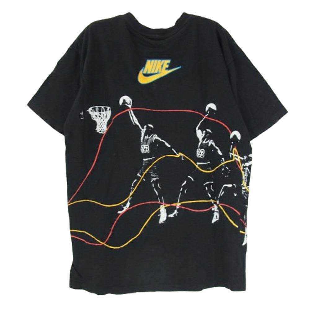NIKE ナイキ ヴィンテージ 90s USA製 銀タグ AIR JORDAN ART OF THE DUNK ジョーダン プリント Tシャツ ブラック系 L【中古】