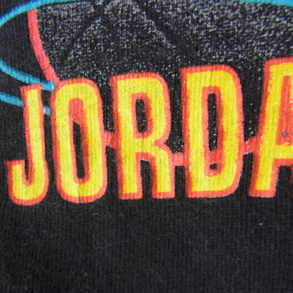 NIKE ナイキ ヴィンテージ 90s USA製 銀タグ AIR JORDAN ART OF THE DUNK ジョーダン プリント Tシャツ ブラック系 L【中古】