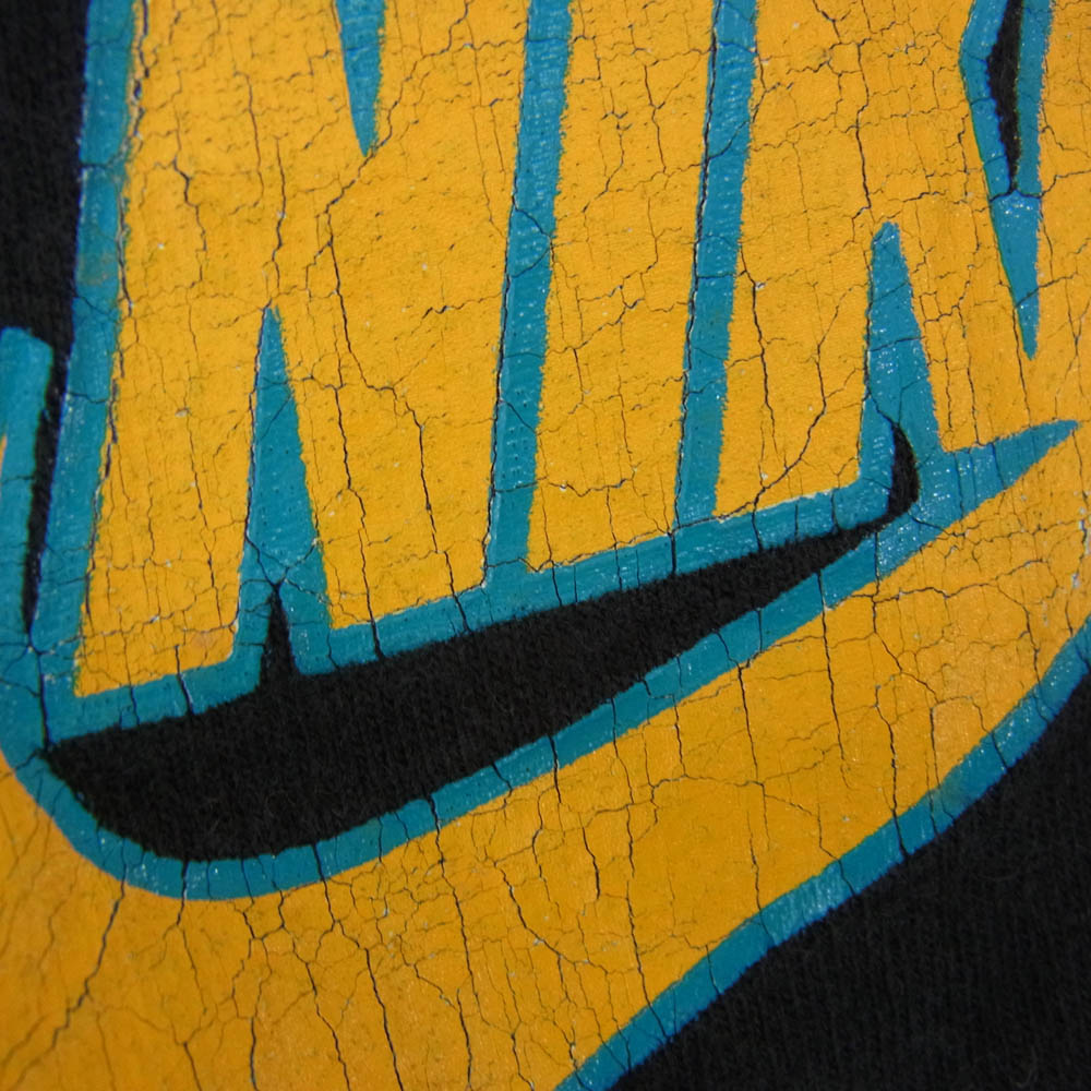 NIKE ナイキ ヴィンテージ 90s USA製 銀タグ AIR JORDAN ART OF THE DUNK ジョーダン プリント Tシャツ ブラック系 L【中古】