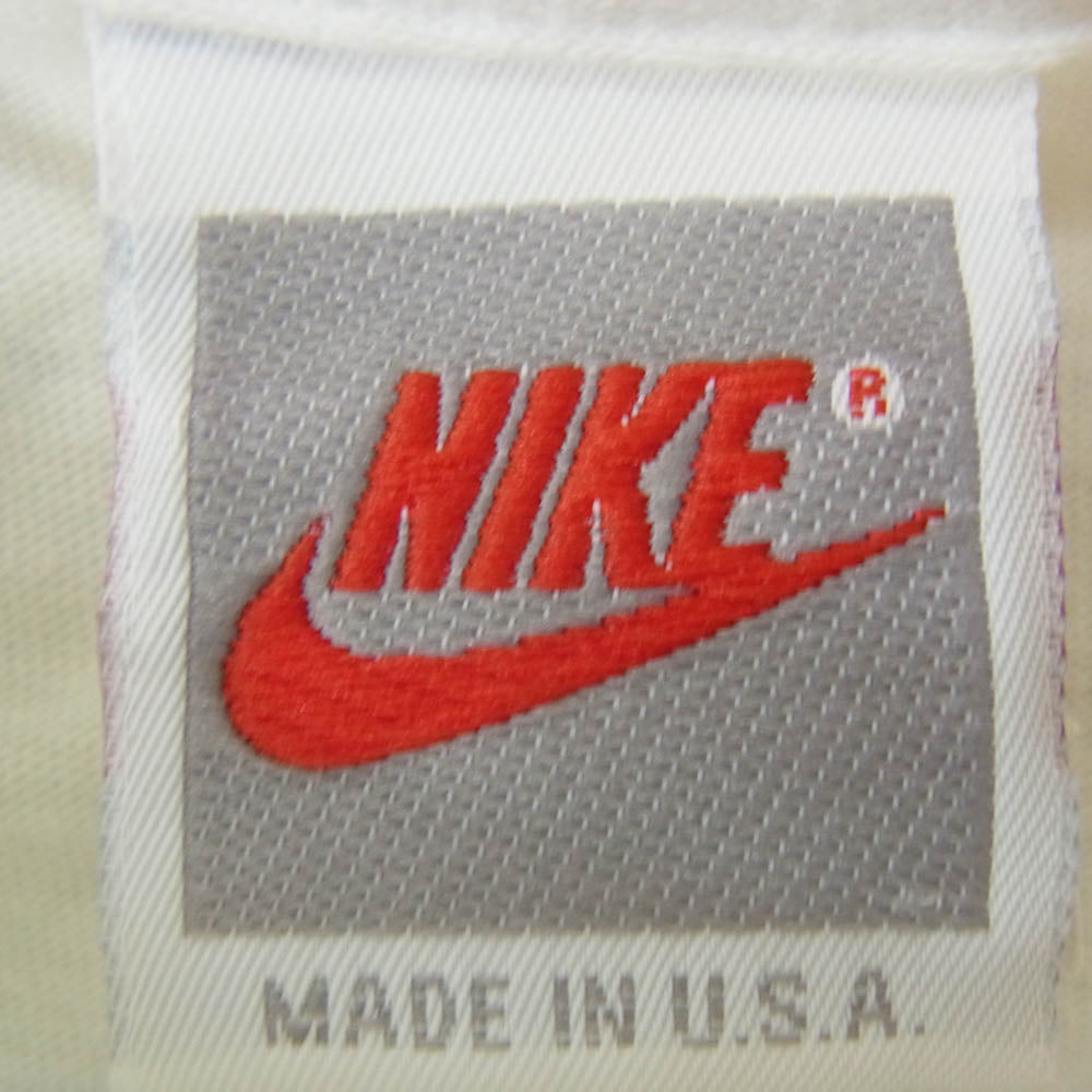 NIKE ナイキ ヴィンテージ 90s USA製 銀タグ jordan restaurant ジョーダン 総柄 Tシャツ ホワイト系 M【中古】