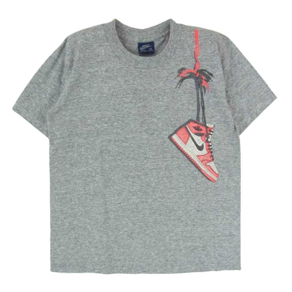 NIKE ナイキ ヴィンテージ 80s USA製 BOYS 子供用 肩掛け エアジョーダン Tシャツ グレー系 XL【中古】