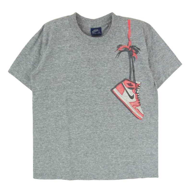 NIKE ナイキ ヴィンテージ 80s USA製 BOYS 子供用 肩掛け エアジョーダン Tシャツ グレー系 XL【中古】