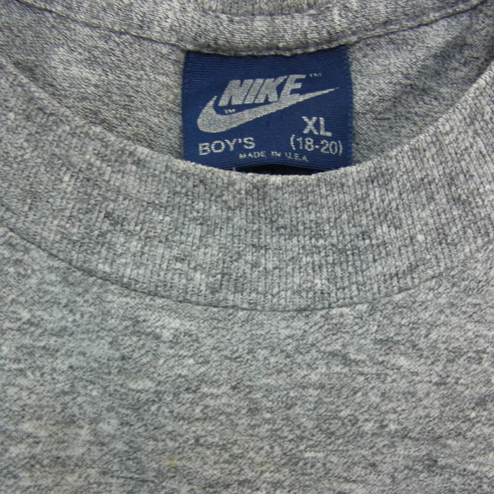 NIKE ナイキ ヴィンテージ 80s USA製 BOYS 子供用 肩掛け エアジョーダン Tシャツ グレー系 XL【中古】