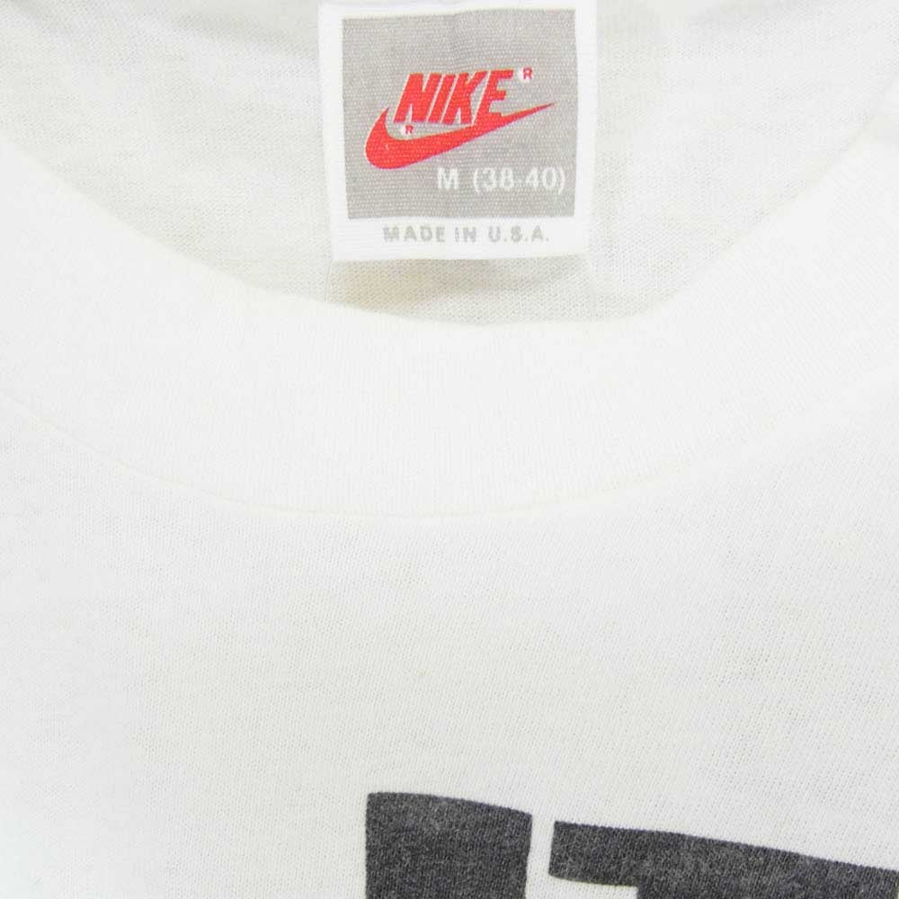NIKE ナイキ ヴィンテージ 90s USA製 銀タグ IT'S GOTTA BE DA SHOES MICHAEL JORDAN SPIKE LEE ジョーダン スパイクリー プリント Tシャツ ホワイト系 M【中古】