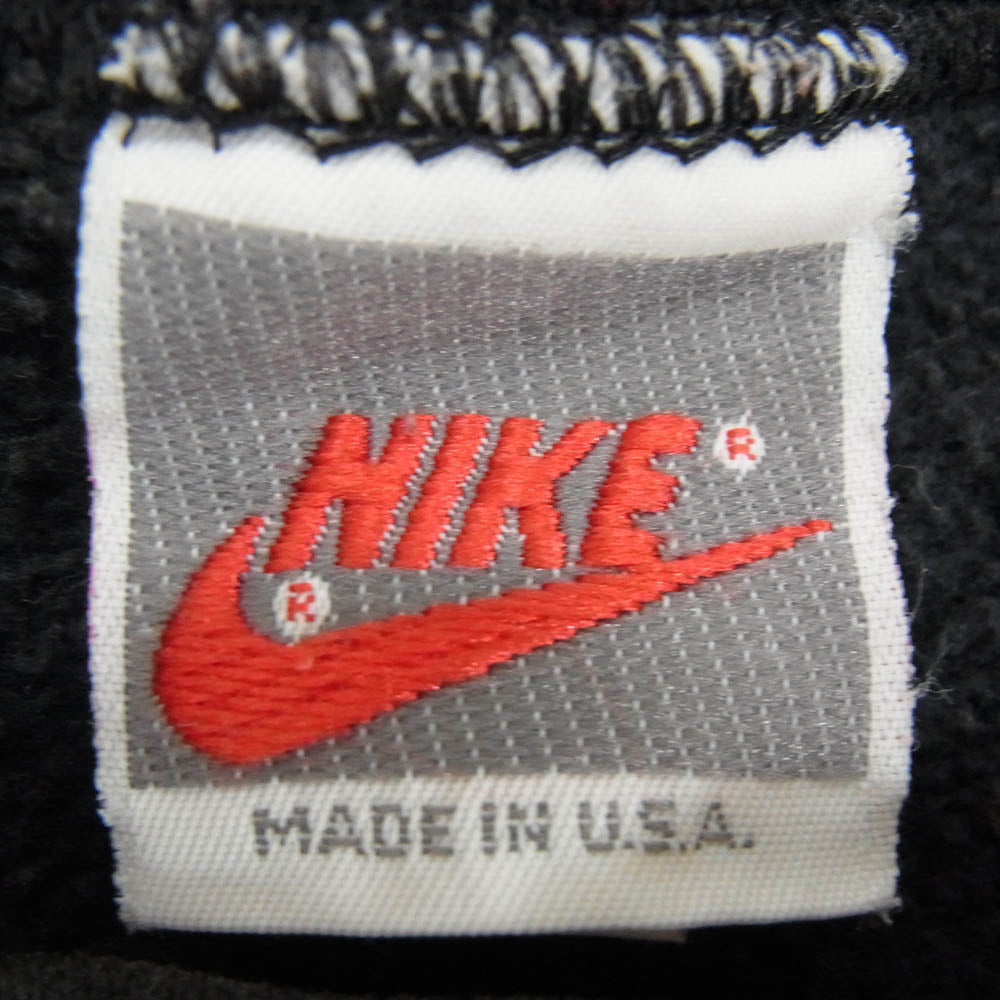 NIKE ナイキ ヴィンテージ 90s USA製 銀タグ AIR JORDAN プリント スウェット Flight ブラック系 M【中古】