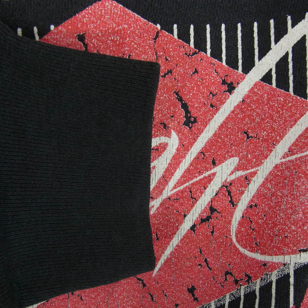 NIKE ナイキ ヴィンテージ 90s USA製 銀タグ AIR JORDAN プリント スウェット Flight ブラック系 M【中古】