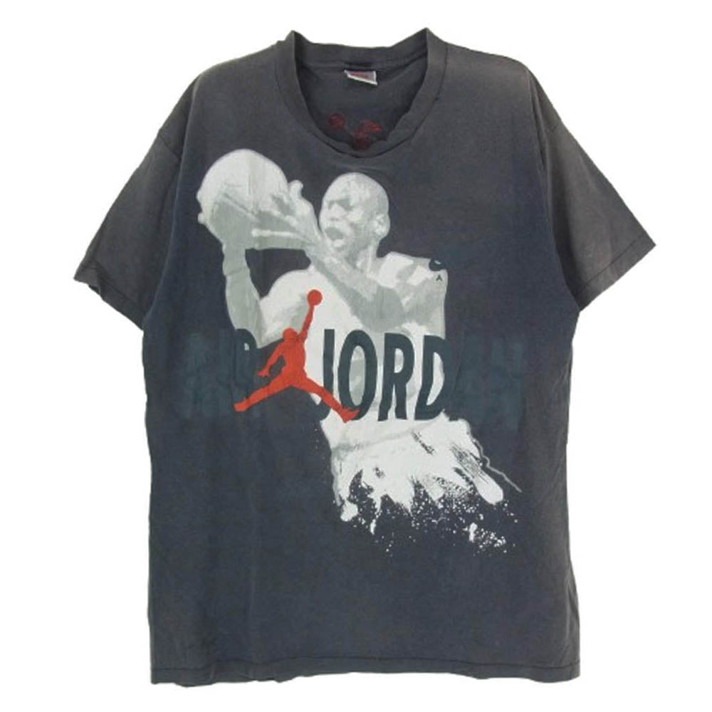 NIKE ナイキ ヴィンテージ 90s USA製 銀タグ HARE JORDAN and AIR JORDAN SPACE JAM ジョーダン バックスバニー プリント Tシャツ チャコール系 L【中古】