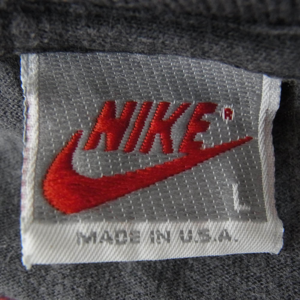 NIKE ナイキ ヴィンテージ 90s USA製 銀タグ HARE JORDAN and AIR JORDAN SPACE JAM ジョーダン バックスバニー プリント Tシャツ チャコール系 L【中古】