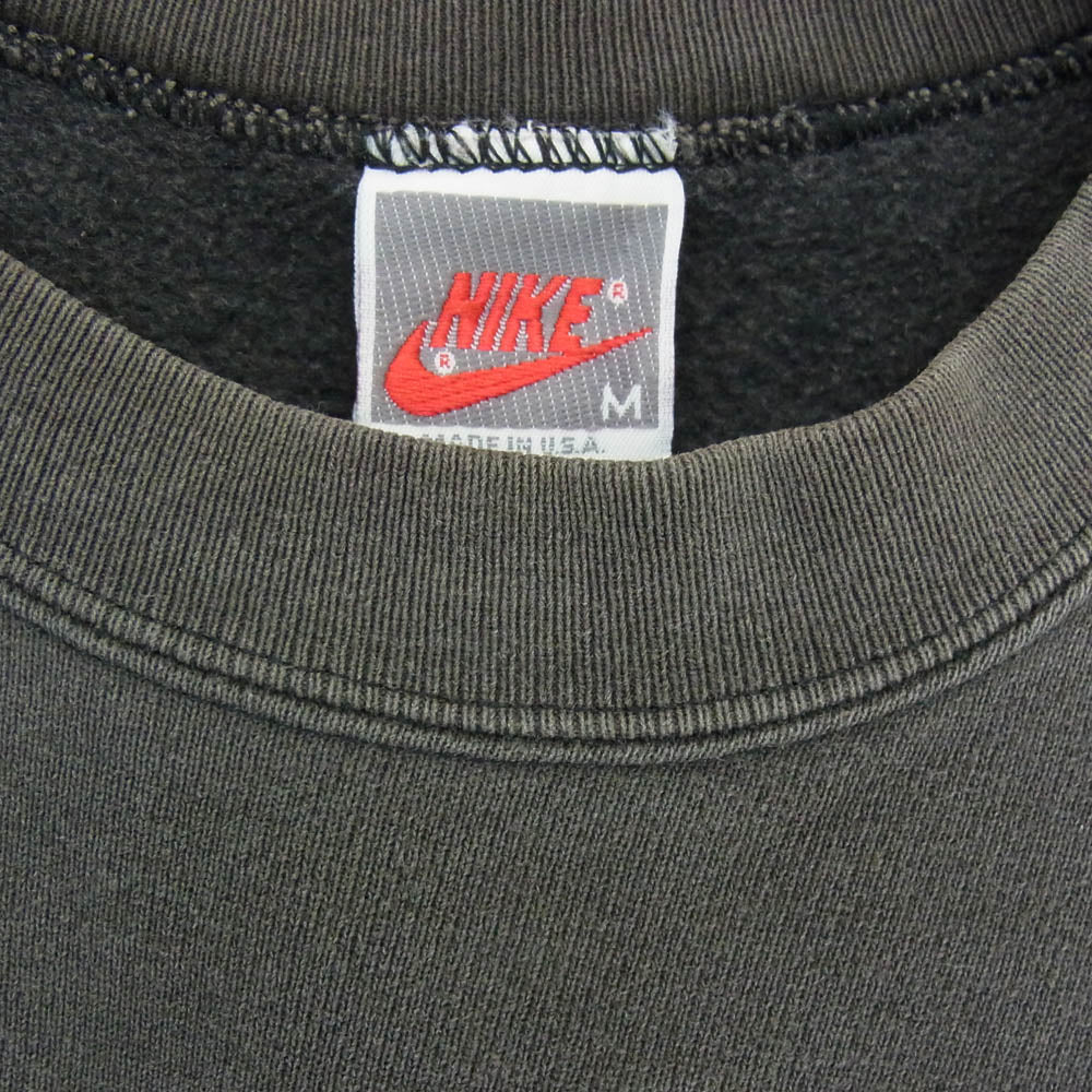 NIKE ナイキ ヴィンテージ 90s USA製 銀タグ AIR JORDAN プリント スウェット ダークグレー系 M【中古】