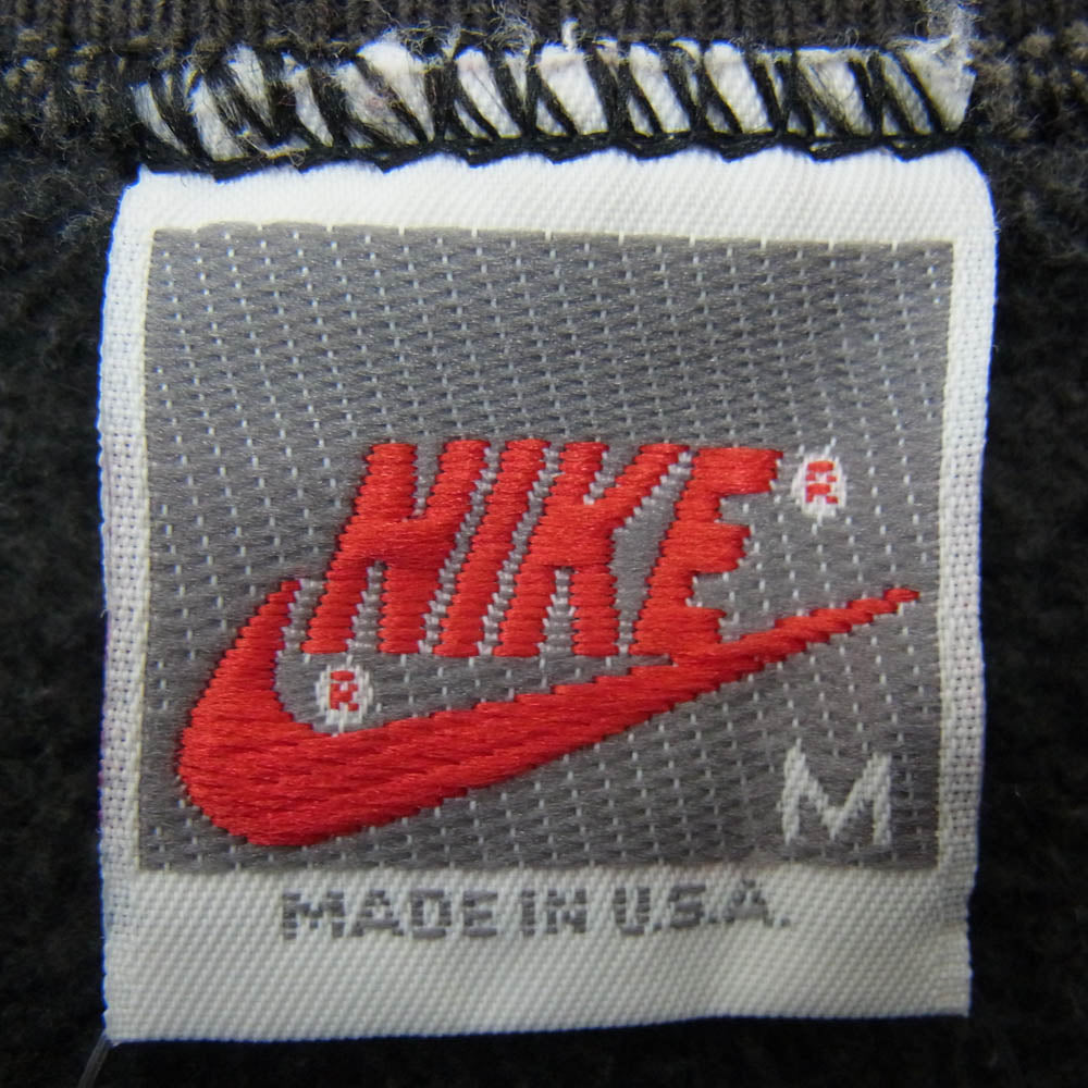 NIKE ナイキ ヴィンテージ 90s USA製 銀タグ AIR JORDAN プリント スウェット ダークグレー系 M【中古】
