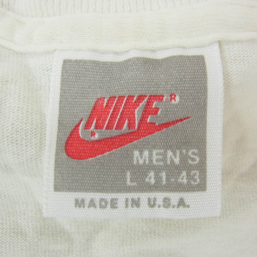 NIKE ナイキ ヴィンテージ 90s USA製 銀タグ MICHAEL JORDAN × SPIKE LEE マイケル ジョーダン スパイク リー プリント Tシャツ ホワイト系 L【中古】