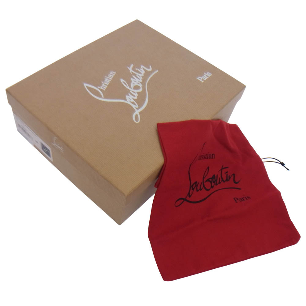 Christian Louboutin クリスチャンルブタン オープントゥ ハイヒール サンダル パンプス ブルー系 レッド系 38【中古】