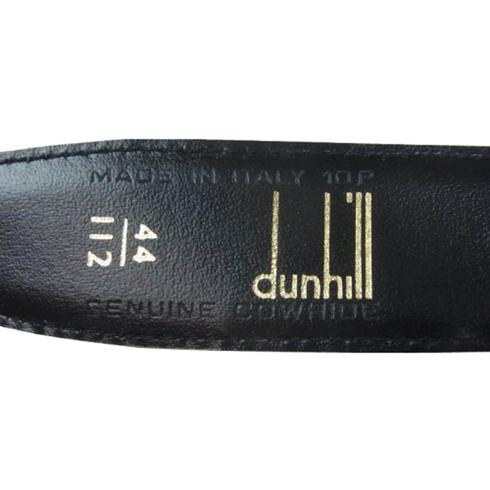 Dunhill ダンヒル ゴールド金具 バックル レザー ベルト ブラック系【中古】