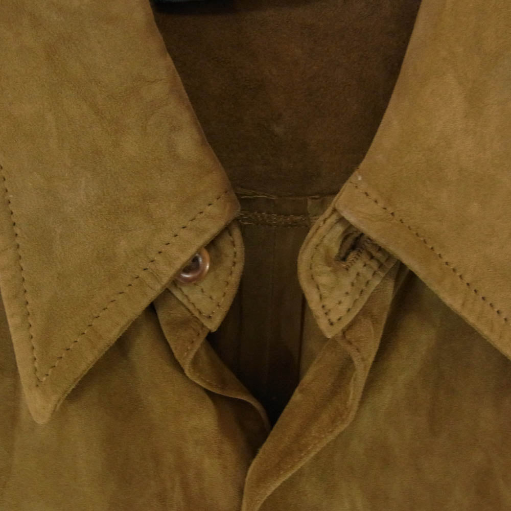 RALPH LAUREN ラルフローレン オールド プルオーバー スウェード 長袖シャツ ブラウン系 6【中古】