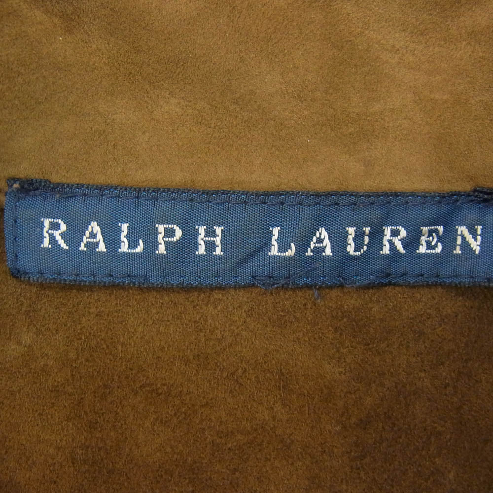 RALPH LAUREN ラルフローレン オールド プルオーバー スウェード 長袖シャツ ブラウン系 6【中古】