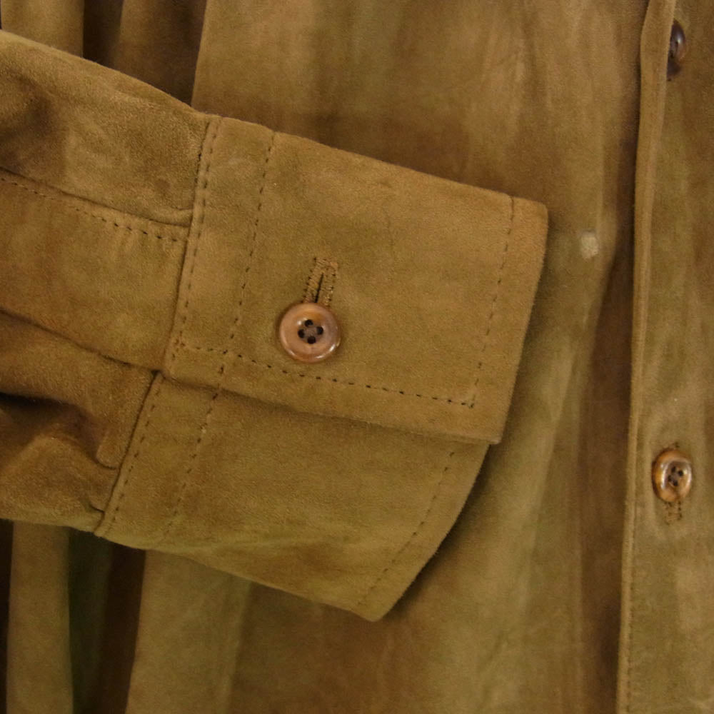 RALPH LAUREN ラルフローレン オールド プルオーバー スウェード 長袖シャツ ブラウン系 6【中古】