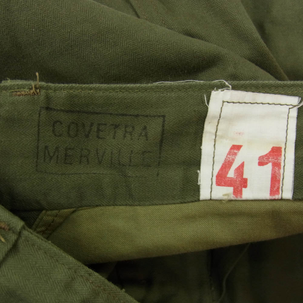 フレンチミリタリー M-47 COVETRA MERVILLE フランス軍 ミリタリー カーゴパンツ カーキ系 41【中古】