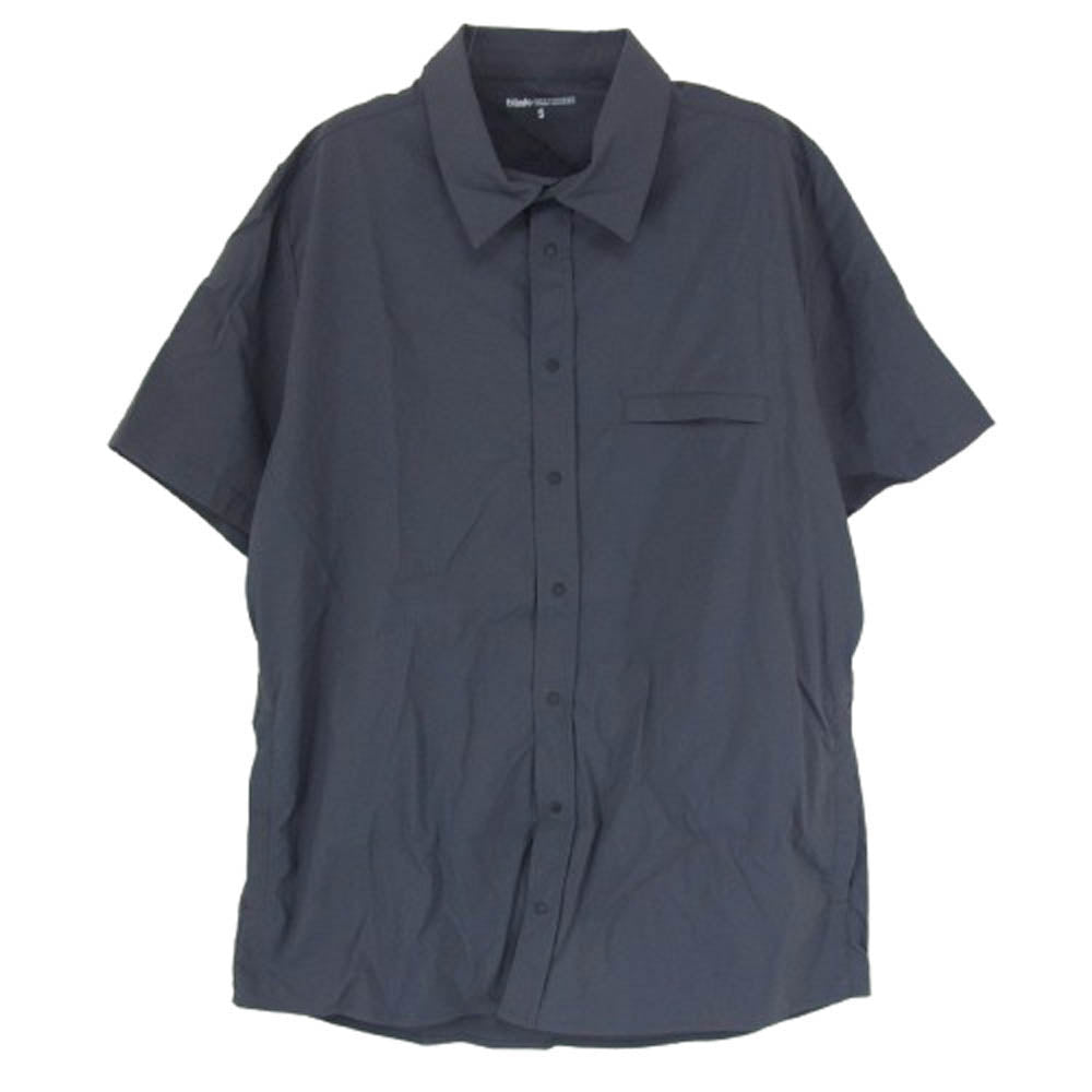 TILAK ティラック TLK105 POUTNIK Knight Shirts S/S ポートニック ストレッチシェル ナイト 半袖 シャツ ダークグレー系 S【中古】