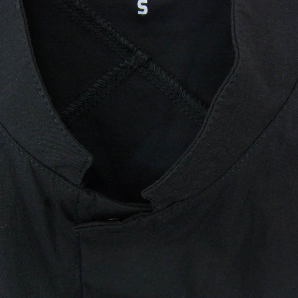 TILAK ティラック POUTNIK Blade Shirts ポートニック ブレード スタンドカラー 半袖 シャツ ブラック系 S【中古】