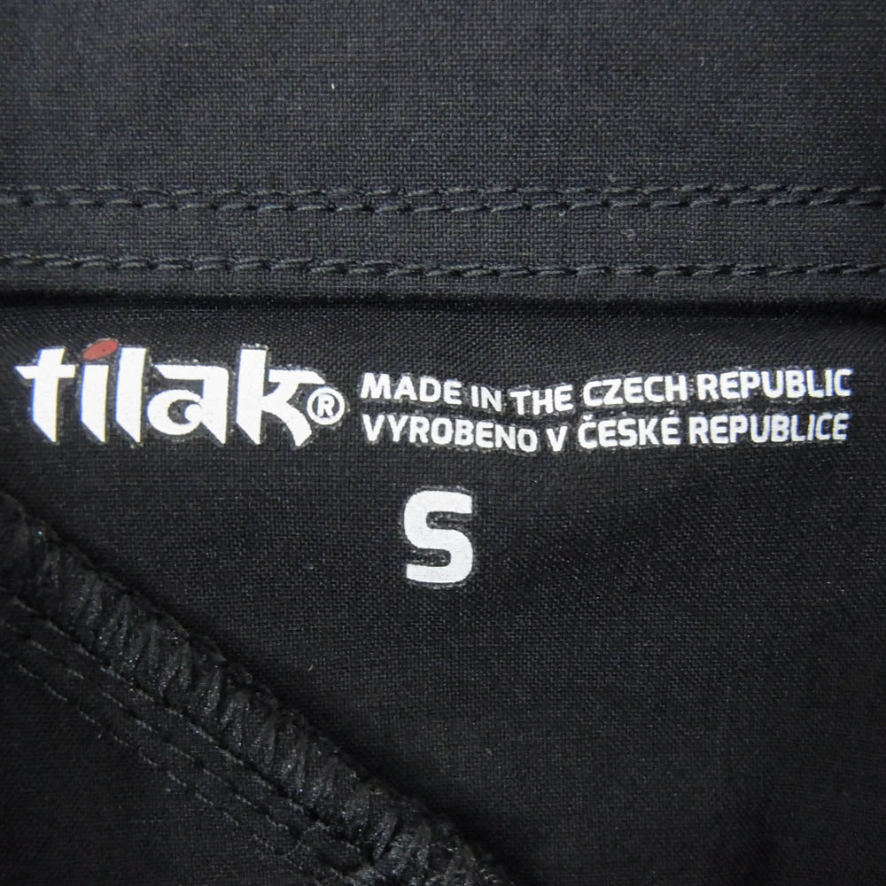 TILAK ティラック POUTNIK Blade Shirts ポートニック ブレード スタンドカラー 半袖 シャツ ブラック系 S【中古】