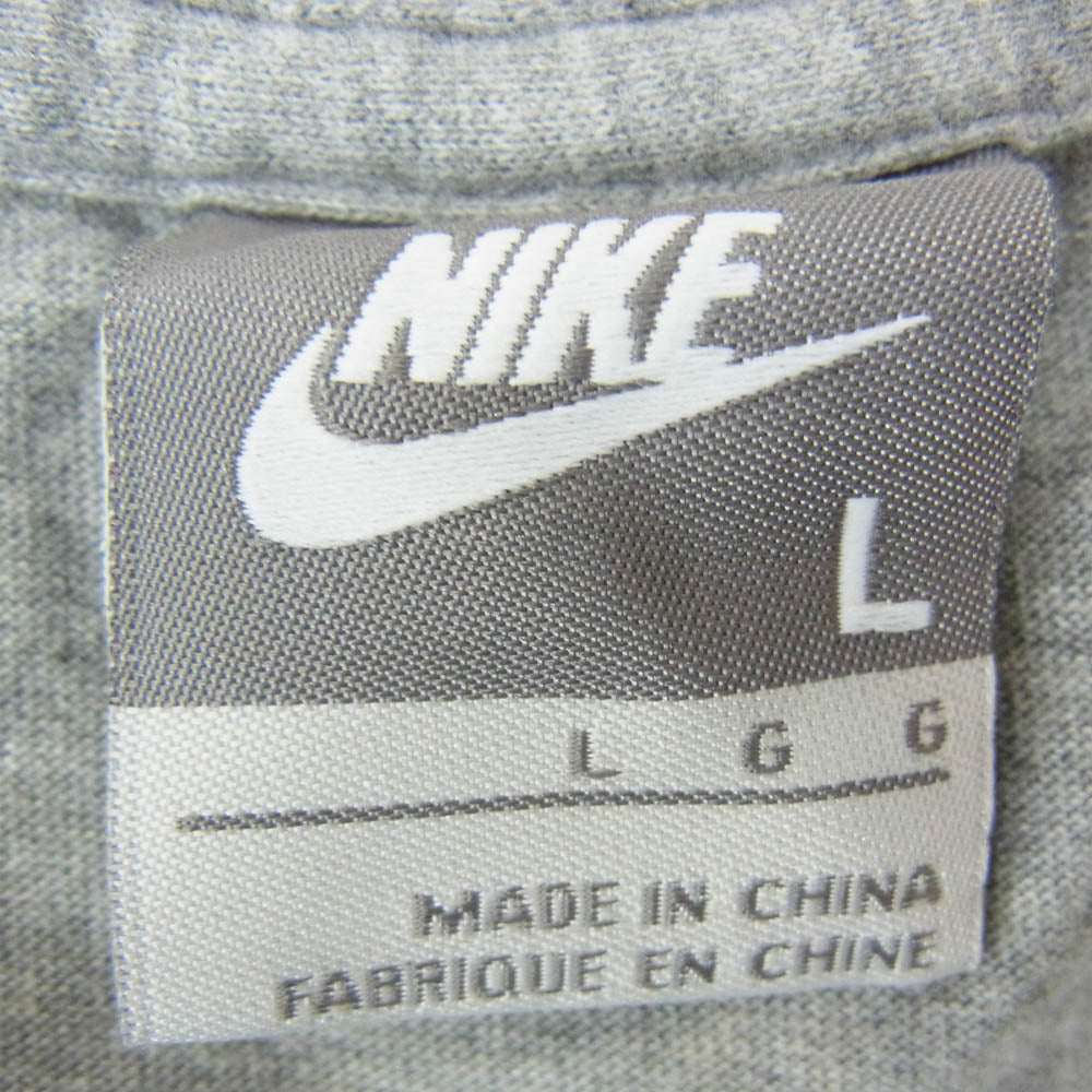 NIKE ナイキ ジャンプマンタグ 肩掛けジョーダン 復刻 プリント Tシャツ グレー系 L【中古】