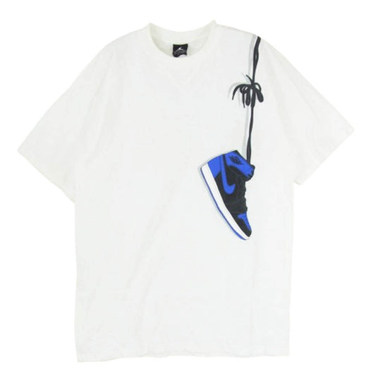 NIKE ナイキ ジャンプマンタグ 肩掛けジョーダン 復刻 プリント Tシャツ ホワイト系 M【中古】