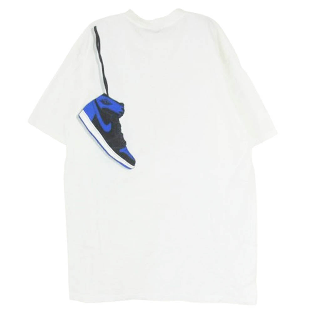 NIKE ナイキ ジャンプマンタグ 肩掛けジョーダン 復刻 プリント Tシャツ ホワイト系 M【中古】