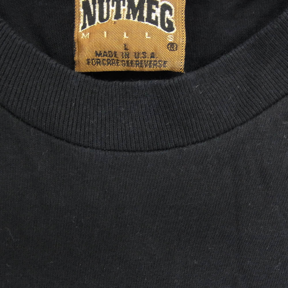 ヴィンテージ 90s USA製 NUTMEG CHICAGO BULLS Michael Jordan シカゴ ブルズ マイケル ジョーダン Tシャツ ブラック系 L【中古】