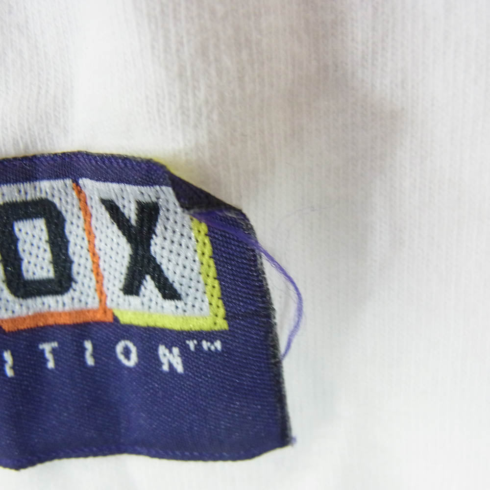 ヴィンテージ 90s USA製 SALEM SPORTS WEAR サレム スポーツウェア CHICAGO BULLS MICHAEL JORDAN シカゴ ブルズ マイケル ジョーダン プリント Tシャツ ホワイト系 L【中古】