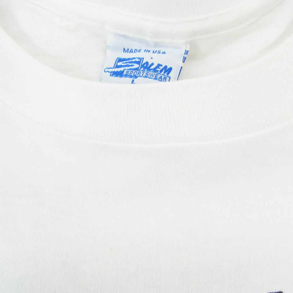 ヴィンテージ 90s USA製 SALEM SPORTS WEAR SKYBOX サレム スポーツウェア CHICAGO BULLS MICHAEL JORDAN シカゴ ブルズ マイケル ジョーダン プリント Tシャツ ホワイト系 L【中古】