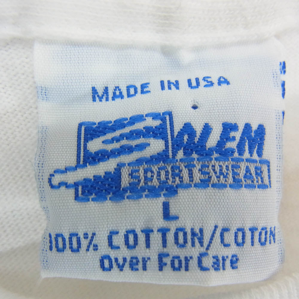 ヴィンテージ 90s USA製 SALEM SPORTS WEAR SKYBOX サレム スポーツウェア CHICAGO BULLS MICHAEL JORDAN シカゴ ブルズ マイケル ジョーダン プリント Tシャツ ホワイト系 L【中古】
