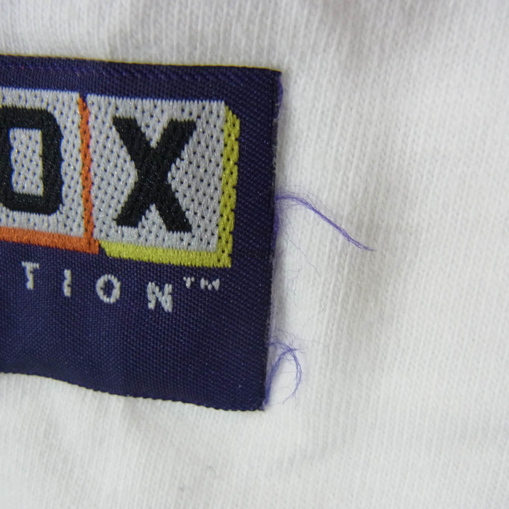 ヴィンテージ 90s USA製 SALEM SPORTS WEAR SKYBOX サレム スポーツウェア CHICAGO BULLS MICHAEL JORDAN シカゴ ブルズ マイケル ジョーダン プリント Tシャツ ホワイト系 L【中古】