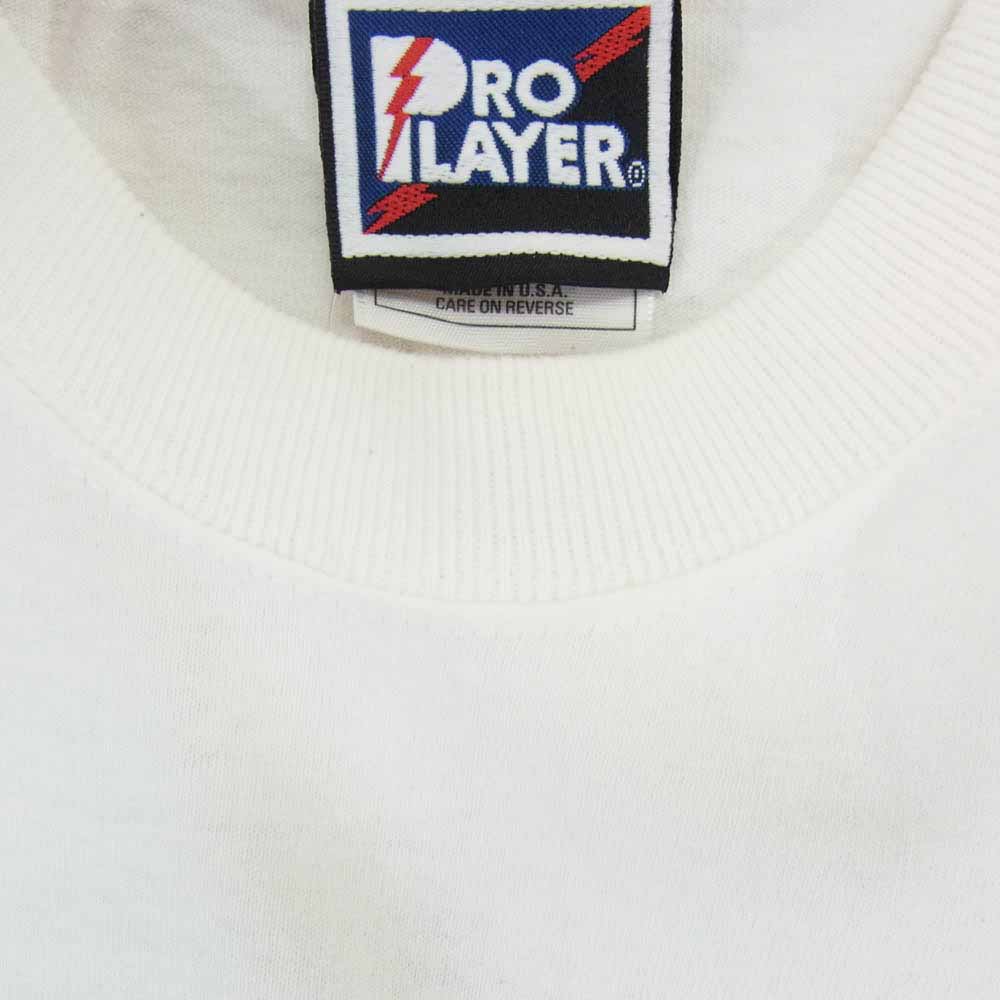 ヴィンテージ 90s USA製 pro player CHICAGO BULLS シカゴ ブルズ イラスト Tシャツ ホワイト系 M【中古】