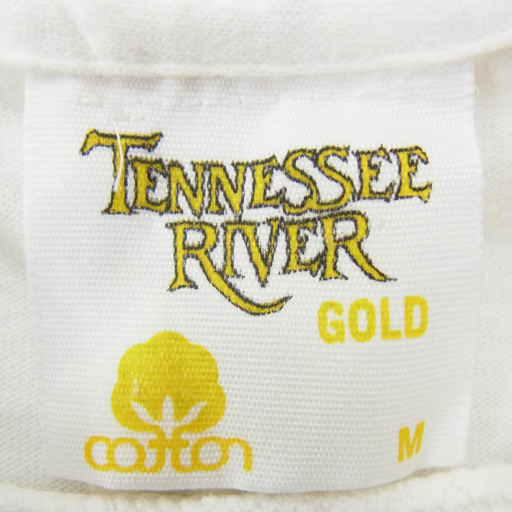 ヴィンテージ 90s USA製 tennessee river CHICAGO BULLS シカゴ ブルズ イラスト Tシャツ ホワイト系 M【中古】