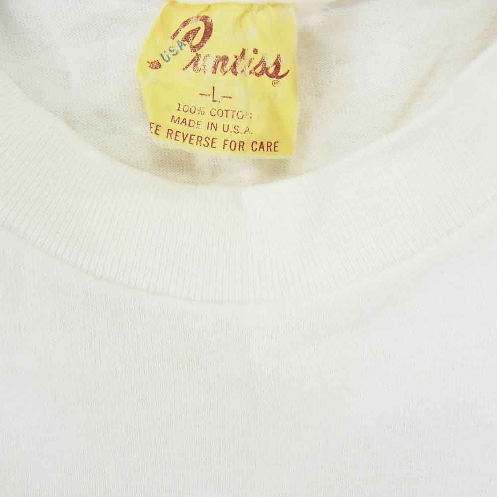 ヴィンテージ 90s USA製 prentis CHICAGO BULLS シカゴ ブルズ イラスト Tシャツ ホワイト系 L【中古】