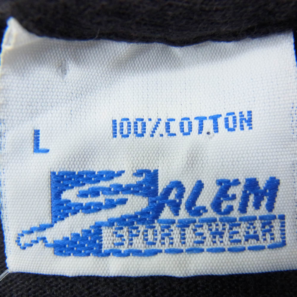 ヴィンテージ 90s USA製 SALEM SPORTS WEAR サレム スポーツウェア CHICAGO BULLS MICHAEL JORDAN シカゴ ブルズ マイケル ジョーダン プリント Tシャツ ブラック系 L【中古】