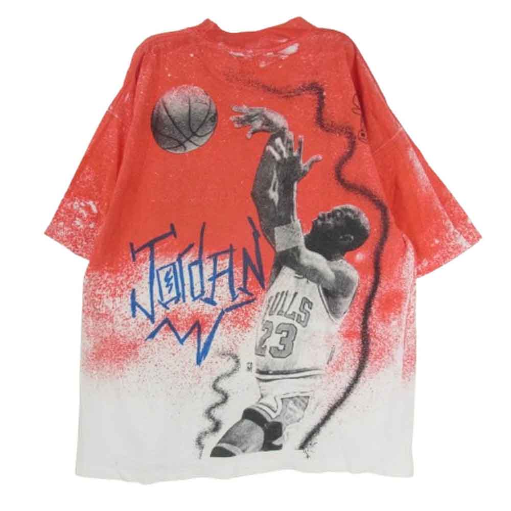 ヴィンテージ Michael Jordan All over print シカゴブルズ マイケル ジョーダン 総柄プリント Tシャツ ブラウン系 表記無し【中古】