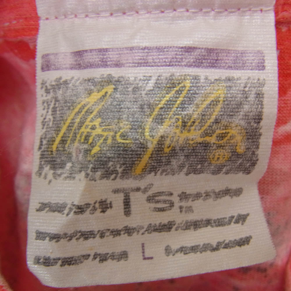 ヴィンテージ 90s Michael Jordan All over print シカゴブルズ マイケル ジョーダン 総柄プリント Tシャツ レッド系 L【中古】