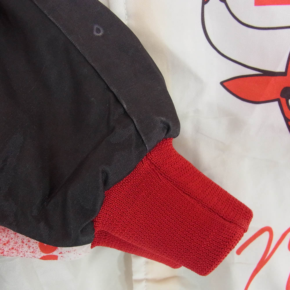 ヴィンテージ 90s USA製 Chalk Line NBA CHICAGO BULLS シカゴ ブルズ ナイロン ジャケット スタジャン ホワイト系 L【中古】