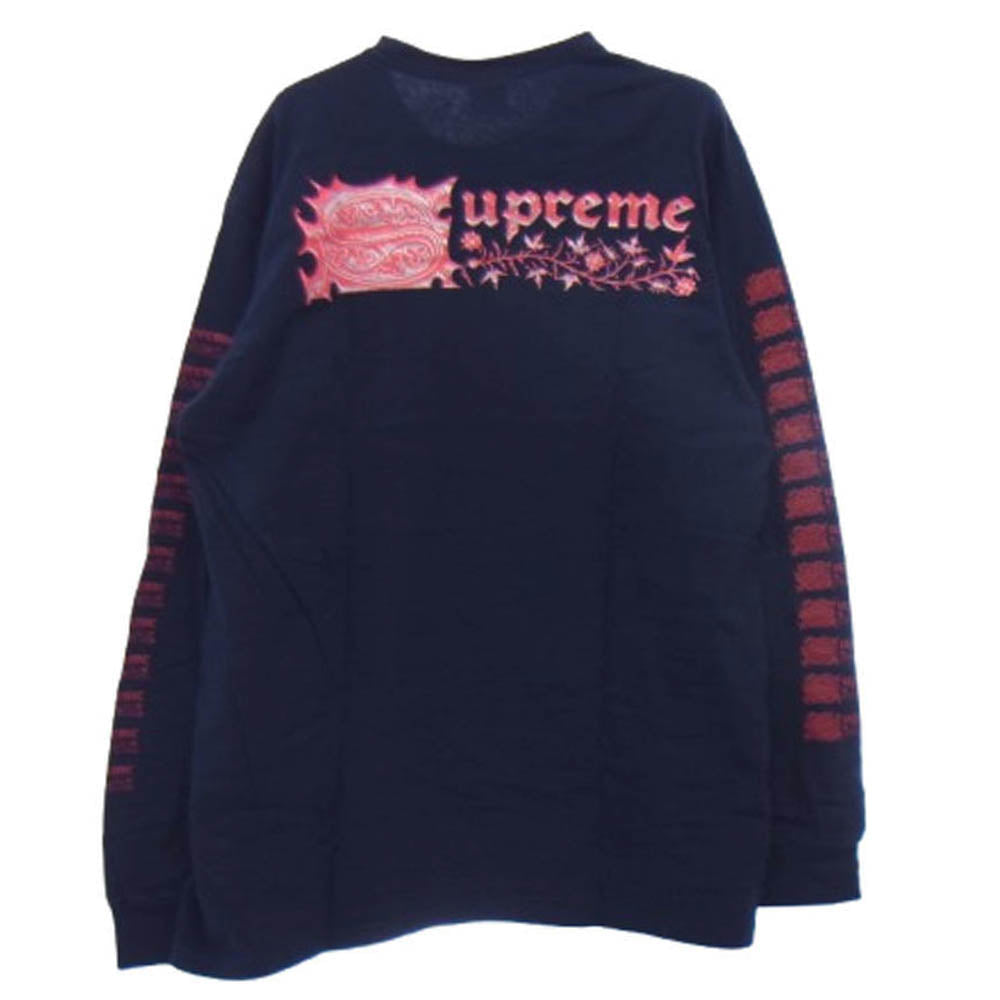 Supreme シュプリーム 24SS Saint Sebastian L／S Teeセイント セント セバスチャン スリーブロゴ 長袖 カットソー ダークネイビー系 L【中古】