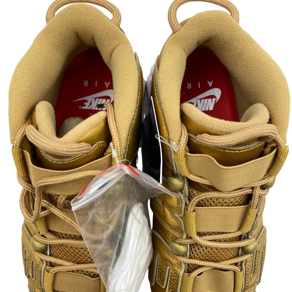 Supreme シュプリーム 902290-700 × NIKE ナイキ AIR MORE UPTEMPO METALLIC GOLD エア モア アップテンポ メタリック ゴールド スニーカー ゴールド系 27cm【新古品】【未使用】【中古】