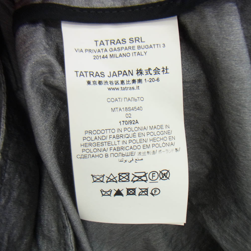 TATRAS タトラス MTA18S4540 Camedrio スプリングコート フーデッド ナイロンコート ブラック系 02【美品】【中古】