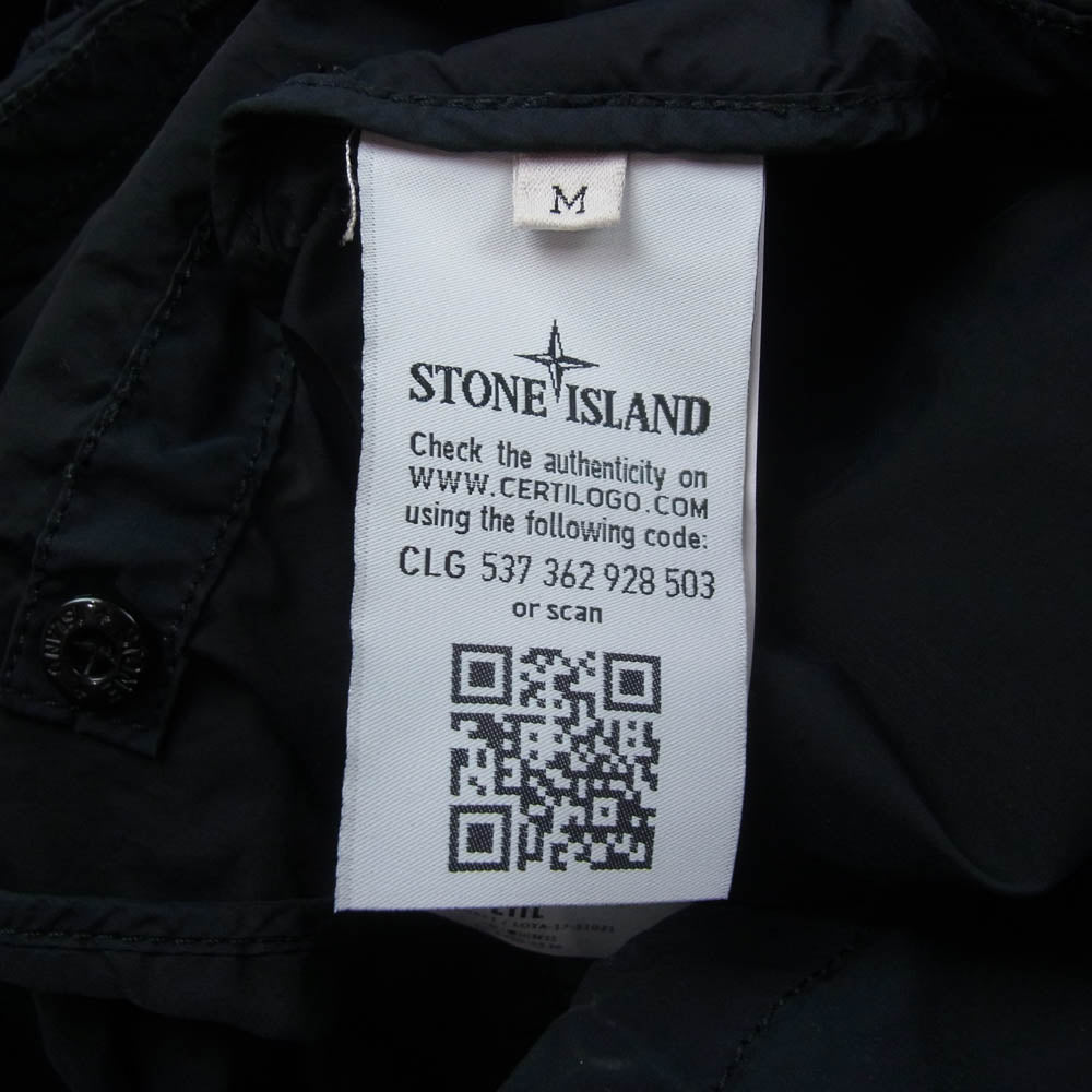 STONE ISLAND ストーンアイランド 681541851 David Tela Light-TC Army Jacket ジップアップ ライト アーミー ジャケット ブラック系 M【中古】