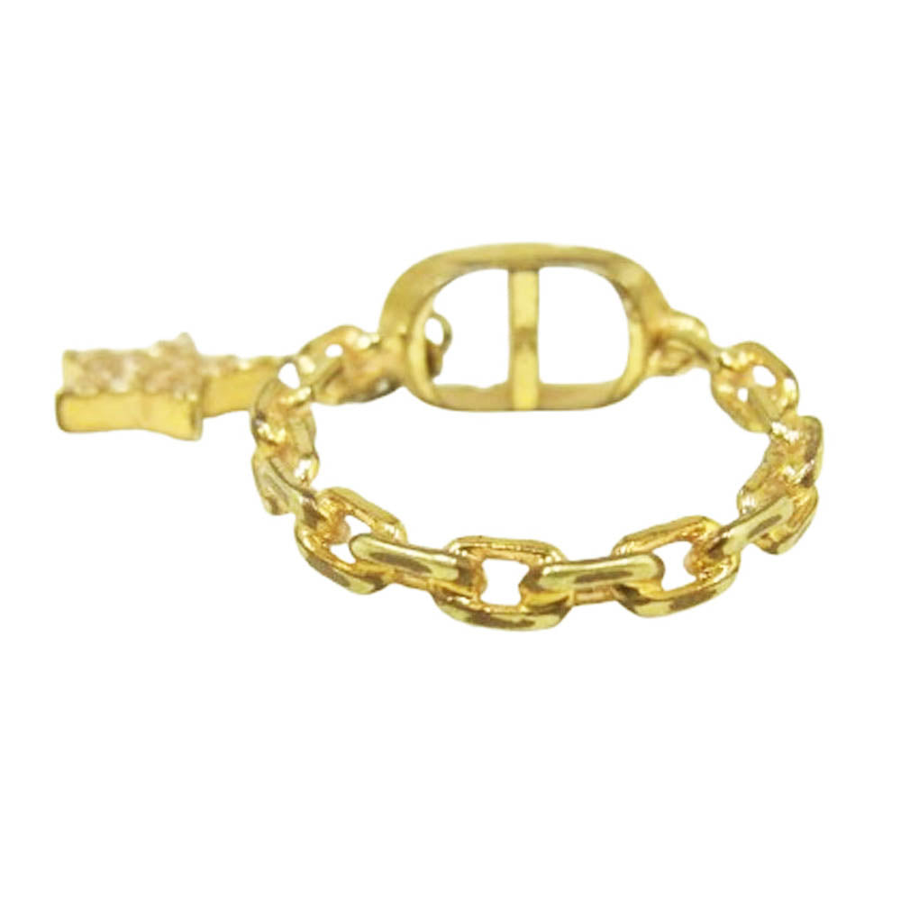 Christian Dior クリスチャンディオール PETIT CD プチ CDアイコン スター リング ゴールド系 11号【中古】
