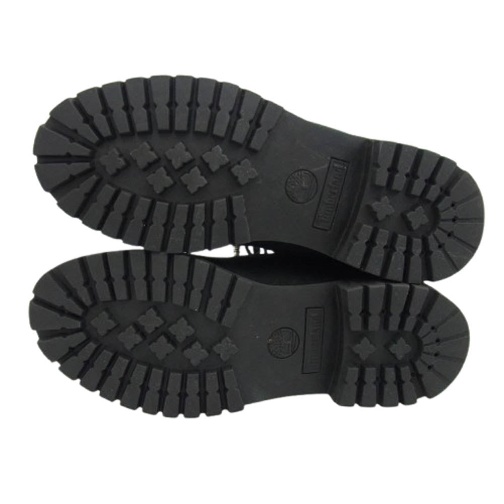 CHROME HEARTS クロムハーツ（原本無） 010073 001 × Timberland PREMIUM ティンバーランドプレミアム 6IN WATERPROOF BOOTS クロスボール バックダガー ウォータープルーフ ブーツ ブラック系 27cm【中古】