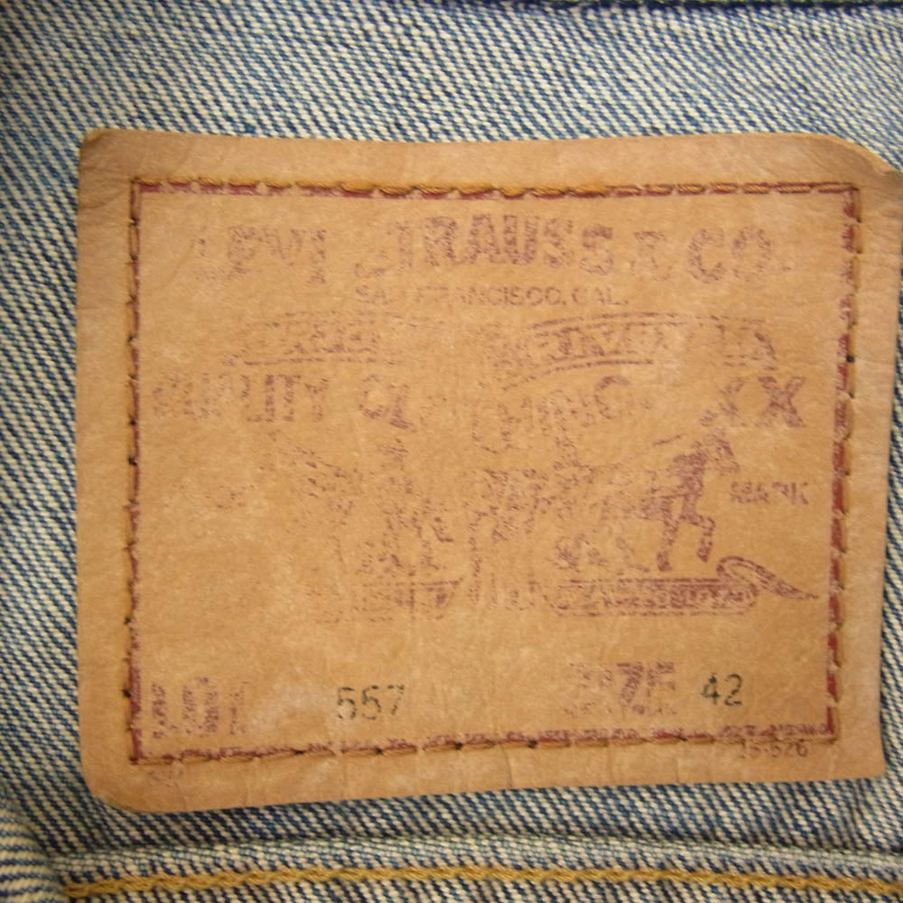 Levi's リーバイス 71557-02 3RD DENIM JACKET 71557 BIG-E 97年製 刻印J22 復刻 デニムジャケット インディゴブルー系 42【中古】