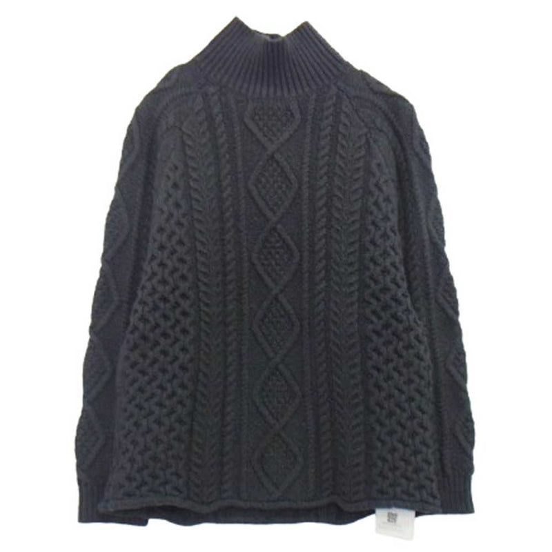 FEAR OF GOD フィアオブゴッド Cable Knit タートル ネック ケーブル ローゲージ ニット チャコール系 L【中古】
