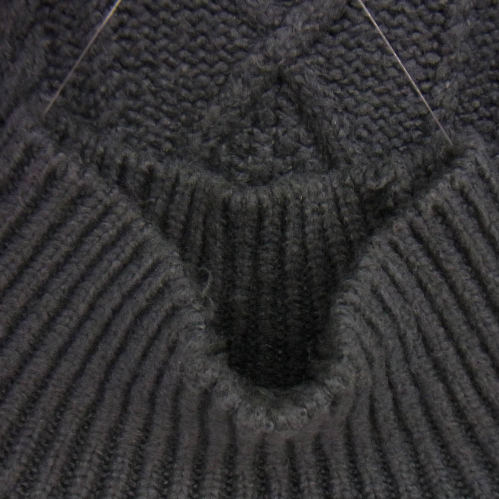 FEAR OF GOD フィアオブゴッド Cable Knit タートル ネック ケーブル ローゲージ ニット チャコール系 L【中古】