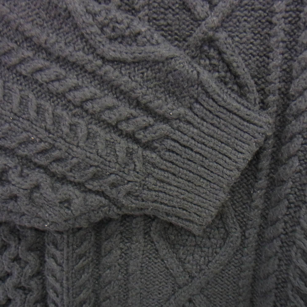 FEAR OF GOD フィアオブゴッド Cable Knit タートル ネック ケーブル ローゲージ ニット チャコール系 L【中古】