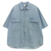 FEAR OF GOD フィアオブゴッド 6H19-2010 Denim SHORT SLEEVE デニム ショートスリーブ 半袖 シャツ ジャケット ライトブルー系 M【中古】
